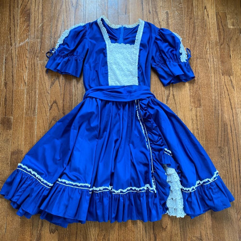 Vintage Square Dance Dress 50s Cosplay Southwestern Cowgirl Rockabilly Large 12 - Picture 8 of 12